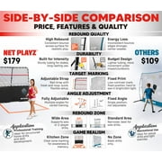 6ft Pickleball Rebounder Training Aid, Adjustable Angle Easy Setup & Storage - Perfect Your Forehands Backhands Dinks Volleys Accuracy Coordination Kitchen Control, Designed for Pickleball
