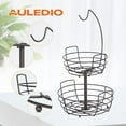 thumbnail image 5 of Auledio Fruit Bowl 2 Tier Fruit Basket for Kitchen with Banana Hanger, Fruit Bowl for Kitchen Counter Bread Basket Fruit Holder, 5 of 7