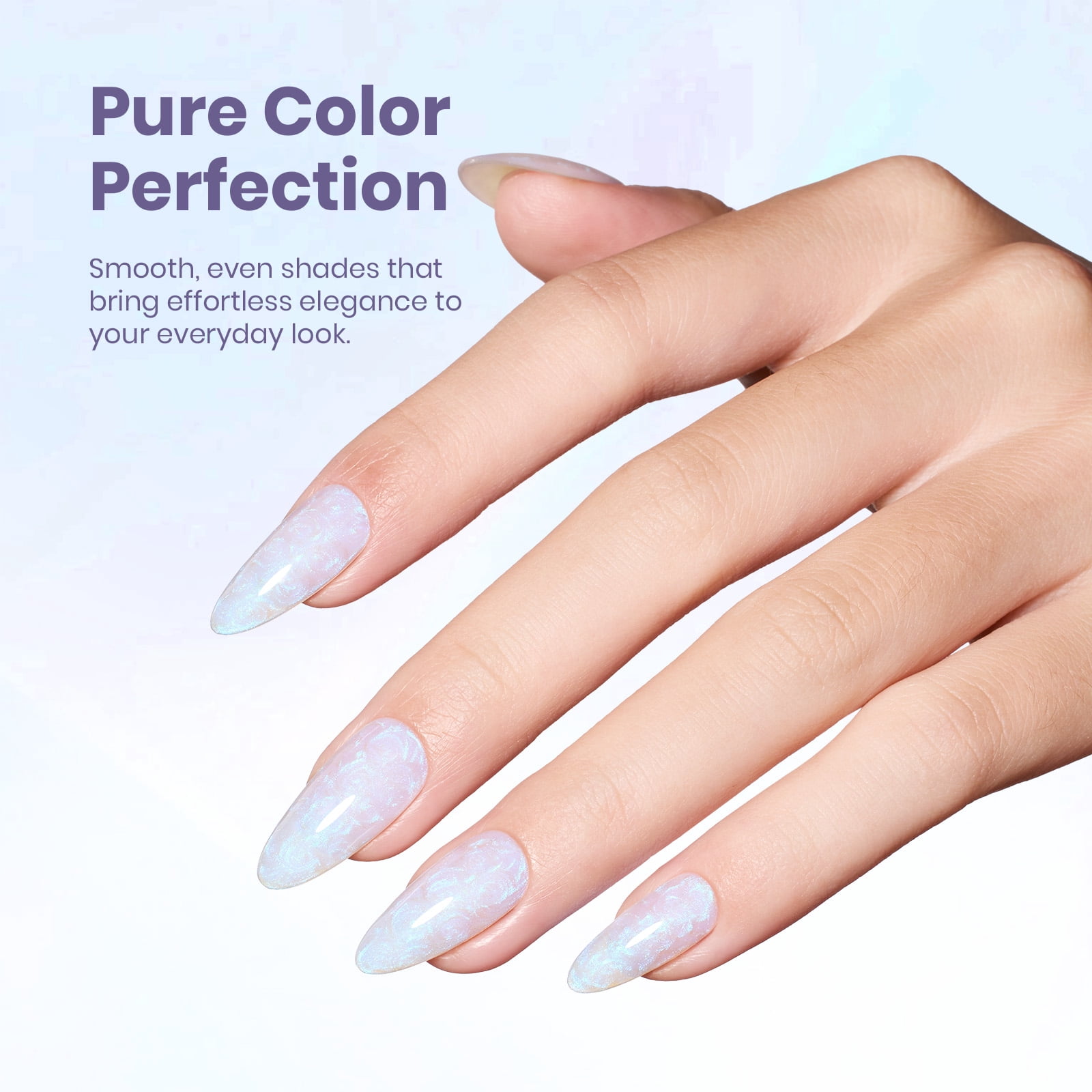 Beetles Gel Nail Polish, Stay Shining Iridescent Mist Shade with Textured Ribbed Effect, 0.51 fl oz