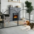 thumbnail image 5 of Monasem Dog Playpen Outdoor, 8 Panels 32" Height Dog Fence (Black), 5 of 11