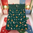 thumbnail image 5 of Manfei Christmas Festive Snowman King Sheets,Bright Gift Bedding,4-Piece,1 Flat Sheet,1 Fitted Sheet and 2 Pillowcases, 5 of 6