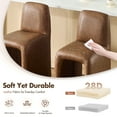 thumbnail image 3 of Dayalane Modern Bar Stools Set of 2, 26" Upholstered Leather Counter Height Stools with Back Support, Armless Kitchen Island Chair Side Stool with Footrest, No Assembly Required, Brown, 3 of 5