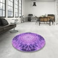 thumbnail image 4 of Ahgly Company Machine Washable Indoor Rectangle Transitional Violet Purple Area Rugs, 4' x 6', 4 of 7