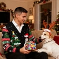 thumbnail image 6 of BounceUp Mens Ugly Christmas Sweater Cardigan V Neck Button Front Long Sleeve Knitwear, 6 of 9