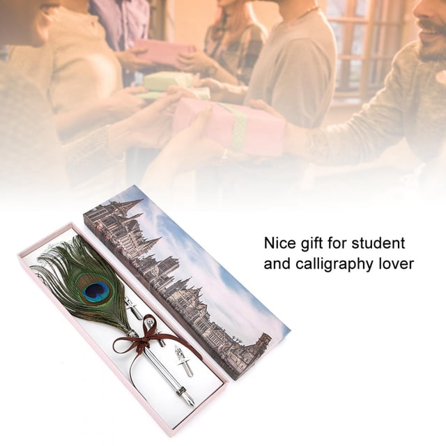 Feather Pen, With Cute Feather Decor Feather Pen Set, School For Kids, Students Office