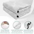 thumbnail image 4 of King Quilt Set 96''x106'', White Moroccan Lightweight Bedspread Coverlet Set with 2 Pillow Shams, Boho Morocco Geometric Quatrefoil Grid Breathable All Season Quilt Bedding for Bedroom/Guest Room, 4 of 9