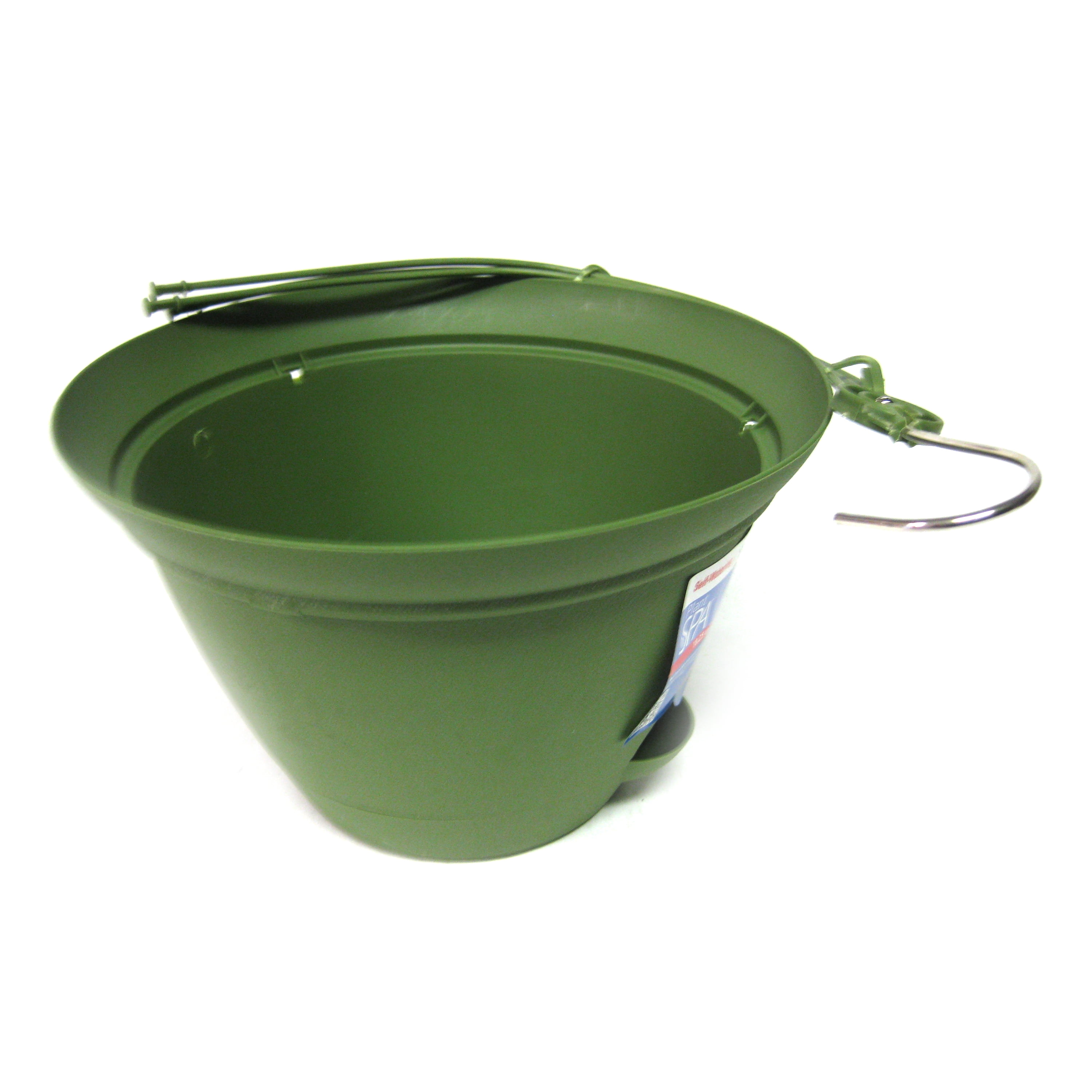 10" Flare SelfWatering Plastic Hanging Basket, Green