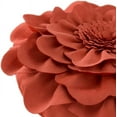thumbnail image 4 of JWH 3D Handmade Round Decorative Suede Flower Throw Pillow Cover with Insert Small Circular Soft Pillows in Orange Red 14inch, 4 of 7