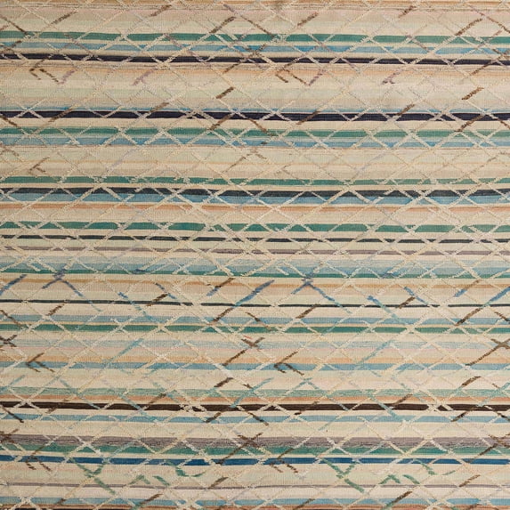 Ahgly Company Machine Washable Indoor Square Abstract Khaki Green Area Rugs, 7' Square
