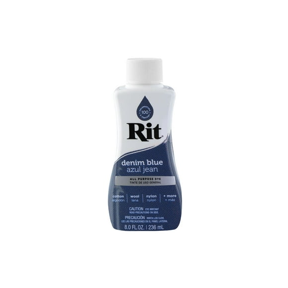 Rit Dye Liquid 8 Fluid oz Denim Blue