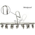 thumbnail image 6 of Tcwhniev Stainless Steel Sock Drying Rack with 35 Clips, Swivel Hook Wind-Proof Clothes Hanger Rack for Sock, Bras, Underwear, Laundry Accessories, 6 of 11
