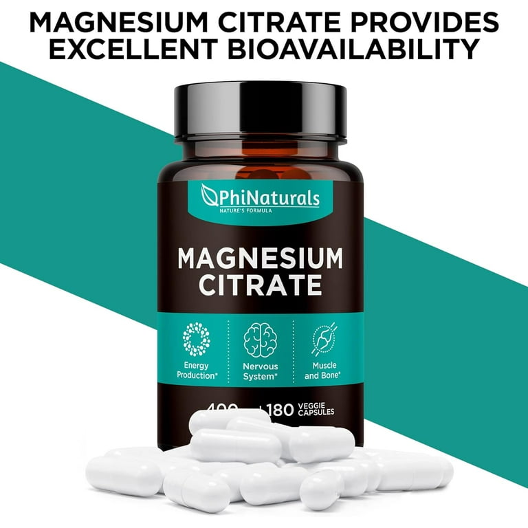 Citrate De Magnésium SimplySupplements 700mg - 120 Comprimés, Cure 2 Mois+
