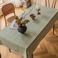 thumbnail image 2 of Xiao Hua Linen Tablecloth Sage Green Cotton Table Clothes for Rectangle Tables, Heavy Weight Washable Farmhouse Soft Boho Tablecloth for Kitchen Dinning Party (Sage Green, 53 x 86 Inch), 2 of 4
