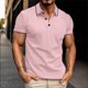 thumbnail image 1 of pstuiky camisetas para hombre, Blusa de manga corta transpirable con cuello vuelto y botones de colores lisos para hombre camisas casuales para hombre xxl, 1 of 6