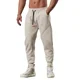 thumbnail image 5 of Pantalones deportivos lisos recortados para hombre, pantalones holgados de algodón para otoño e invierno, tallas XXL, nuevos artículos en pantalones deportivos coreanos Y2k para hombre, 5 of 5