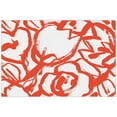 thumbnail image 3 of "Scarlet Blooms II" Red Brush Floral Frameless Free Floating Reverse Printed Tempered Glass Wall Art, 3 of 11