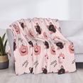 thumbnail image 4 of Throw Blanket for Couch, Pink Pumpkin Bat Mushroom Super Soft Fuzzy Comfy Warm Throw Blanket, Cuteness Lightweight Cozy Plush Flannel Blanket & Throws for Sofa and Bed All Season, 4 of 5