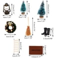 thumbnail image 2 of Accesorios para puertas, farol, corona, escalera, escoba y casa de muñecas. Juego de 12 adornos navideños en miniatura., 2 of 7