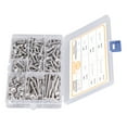 thumbnail image 4 of Oubit Vis en Acier Inoxydable Autotaraudeuses, 210 Pcs Vis Rondes en Acier Inoxydable avec Tête Ronde Ensemble de Vis Autotaraudantes Finition de Luxe, 4 of 9