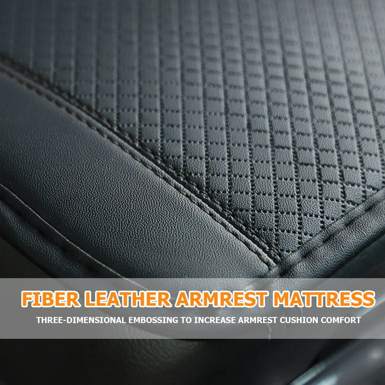 Carbon Fiber Leather Armrest Pad Mat for Car Interior Elbow