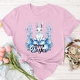 thumbnail image 4 of Hfnxid Easter Shirts for Women Funny Bunny Rabbit Graphic T Shirt Lightweight Breathable Crewneck Top Fahsion Flower Holiday Vacation Shirt Pink XXXL, 4 of 5