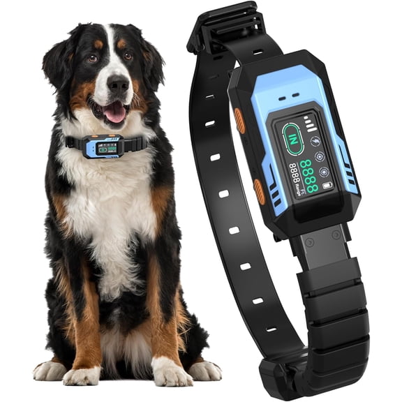 GPS Electric Fence for Dogs – Wireless Dog Fence with 8 Custom Warnings, 9999ft Radius, No Subscription, Rechargeable Waterproof GPS Dog Collar for Large Dogs