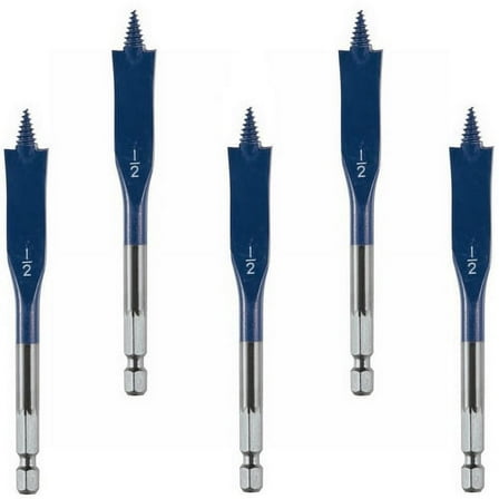 Bosch 5 Pack of 1/2 In. x 4 In. Daredevil Spade Bits - DSBS1005B-5PK