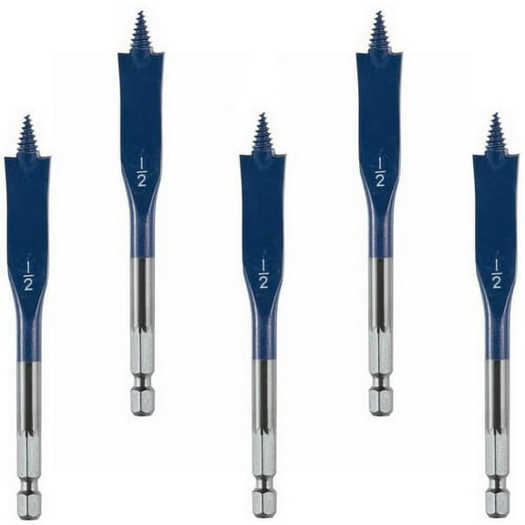 Bosch 5 Pack of 1/2 In. x 4 In. Daredevil Spade Bits - DSBS1005B-5PK