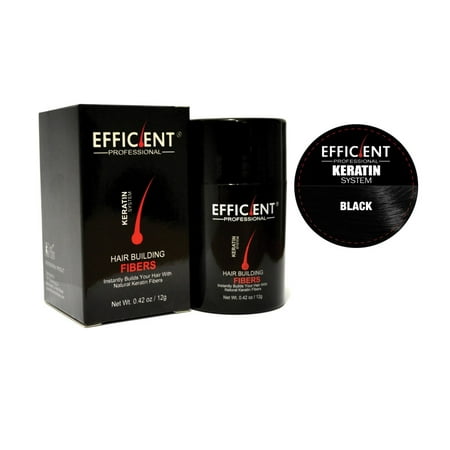 EFFICIENT Keratin Hair Building Fibers, Hair Loss Concealer Net Wt. 12gm / 0.42 oz