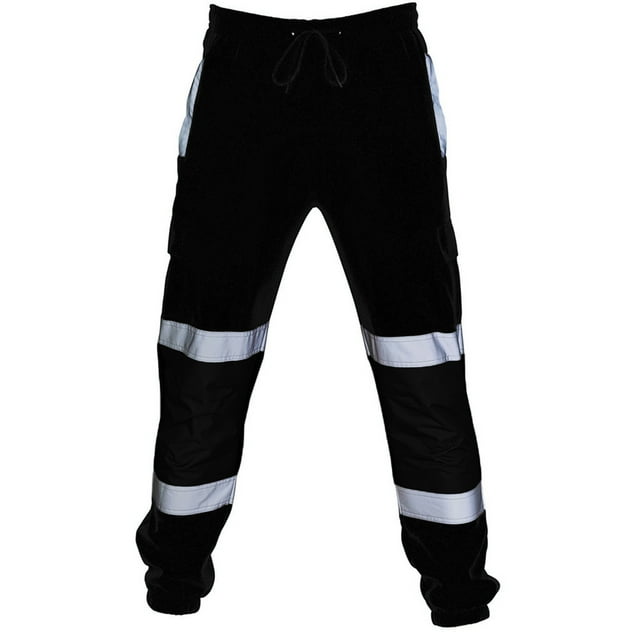 DPTALR Men Road Work High Visibility Overalls Casual Pocket Work Casual Trouser Pants