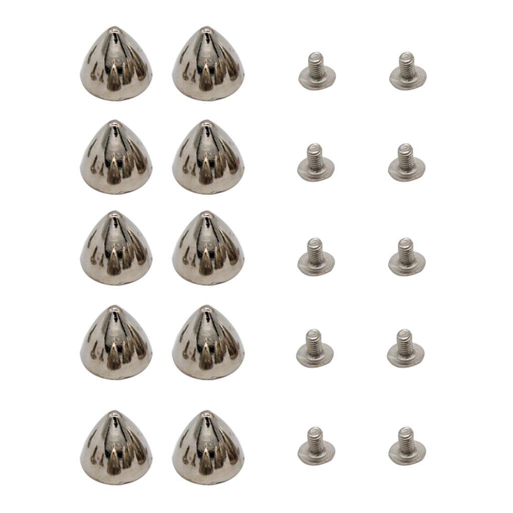 10 Sets Metal Bullet Head Rivets Studs For Jeans Shoes Bags Clothing Decor 
