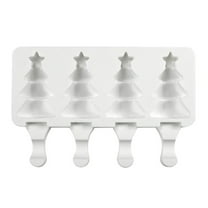 Food-grade Silicone Candy Mould 4-Capacity Sugarcraft Cake Decoration Christmas Tree Shape Kitchen Gift for Baking Lover