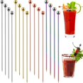 thumbnail image 1 of Cocktail Picks 8 Inch Stainless Steel Cocktail Toothpicks Multi-Colored Appetizer Drink Sticks Colorful Fruit Stick Toothpicks for Bar, Barbecue Snacks (16 Pieces,Silver, Gold, Rose Gold, Colorful), 1 of 7