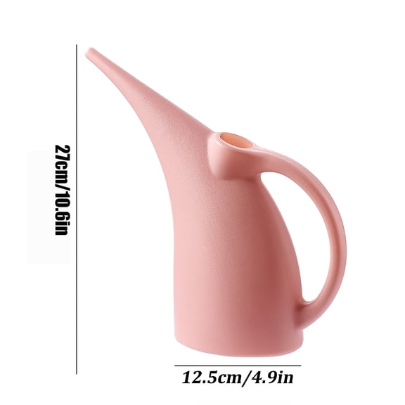 FEOLGEHLY Small Plastic Watering Can Indoor Outdoor Plants, Garden Tools for Home Decor, Plastic Long Spout Watering Can for House Plants, Precise Pour for Plant Pots, Cleaning(Pink)