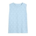 thumbnail image 7 of GUACER Womens Pointelle Tank Top Round Neck Eyelet Casual Sleeveless Blouse Lightweight Summer Camisole, 7 of 7