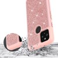 thumbnail image 4 of for Google Pixel 5 with Temper Glass Phone Case Glitter Shock proof Edge Scratch Shield Hybrid Layers Slim Bumper Cover (Rose Gold), 4 of 4