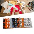 thumbnail image 4 of 10 Sheets Halloween Cotton Fabric Ghost Pumpkin Skull Print Pattern DIY Cotton Fabric Bundles For Sewing Quilting, 4 of 5