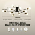 10Light Black Modern Chandelier Industrial Semi Flush Mount Ceiling