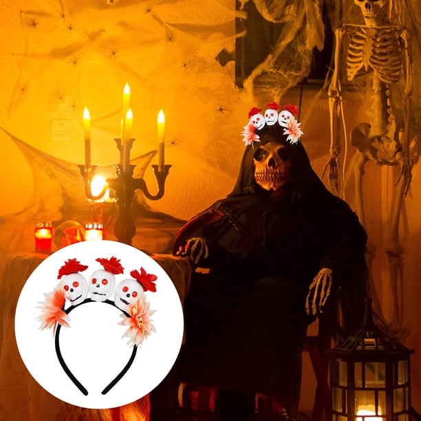 Diadema de calabaza de Halloween | Accesorio para el cabello de microfibra suave y elástica | Diseño cómodo y antideslizante para fiestas | Multiusos: Halloween, lavado facial, yoga, ejercicio y uso