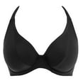 thumbnail image 3 of Freya Jewel Cove Banded Underwire Halter Bikini Top (7232),36G,Plain Black, 3 of 4