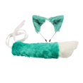thumbnail image 2 of Juego de orejas y cola de felpa sintética, accesorios para disfraces de Halloween, lindas orejas decorativas de gato y cola de anime para espectáculo, 2 of 10