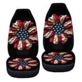 thumbnail image 6 of ZIATUBLE American Flag Car Seat Covers Sets 2 Pcs Aesthetic Front Seat Covers for Cars Auto Interior Seat Protector Universal Fit for SUV Sedan Van Car Decor Accessories for 4th of July, 6 of 7