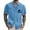 Blue, variant on Yiaimeir Men's Vintage Button Down Bowling Shirts Short Sleeve Summer Beach Shirt，Size M-3XL