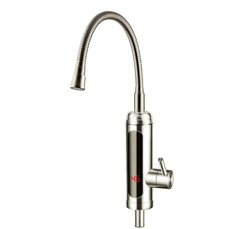 

Faucet with instantaneous water heater 3KW electric faucet kitchen with integrated temperature display 360° swivel tap