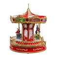 thumbnail image 2 of Kurt S. Adler JEL1330 11.1 in. Battery Operated Multi Color LED Lighted Musical Santa Carousel with Motion Table Piece, 2 of 8