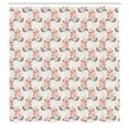 thumbnail image 2 of Ambesonne Oriental Shower Curtain, Blooming Flourishes Print, 69"Wx84"L, Grey Peach and Salmon, 2 of 4