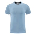 thumbnail image 6 of APEXFWDT Men's Fitness Athletic Short Sleeve T-Shirt Crew Neck Casual Muscle Shirt for Gym Training,XXL,Blue, 6 of 6