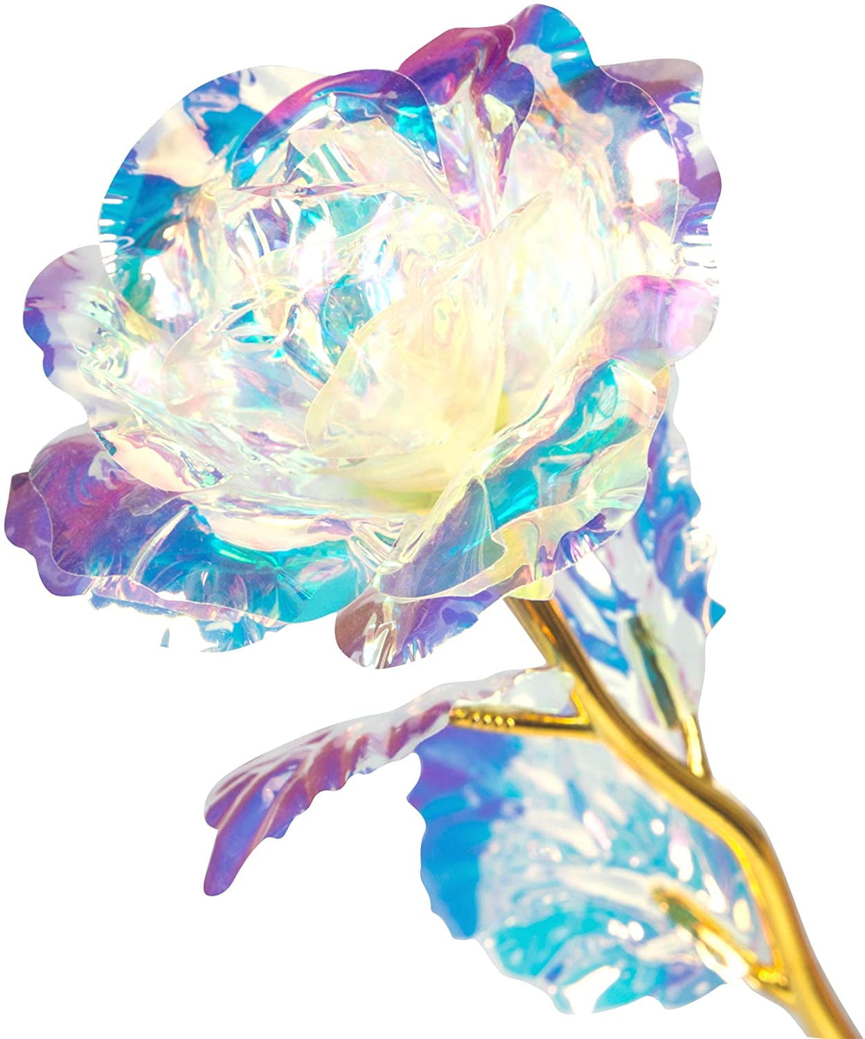 Enchante Handmade Iridescent Foil Artificial Rose, Wedding Anniversary