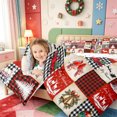 thumbnail image 4 of Manfei Happy Xmas 7-Piece King Bedding,Antique Pink Christmas King Bed in a Bag,Xmas Reversible, 4 of 7