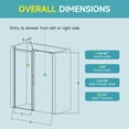thumbnail image 6 of BCANHOME 60"W x 76"H Single Sliding Frameless Shower (With Buffer Damping System),Soft Closing,10 mm (3/8") Tempered Glass,Anti-Rust,No Water Stain,Explosion-Proof Film,Easy-Clean,Smooth,Black B6001, 6 of 23